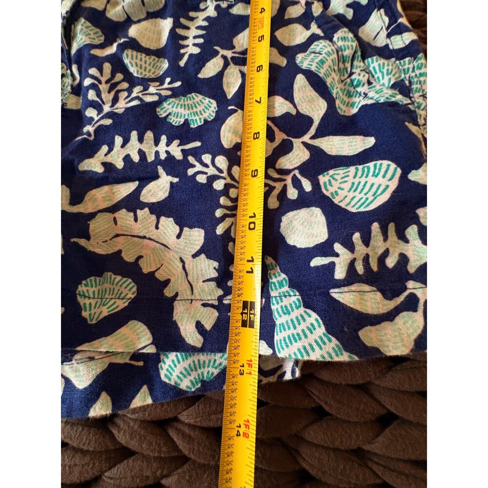 Vineyard Vines Navy Shell Print Linen Blend Shorts Women’s Size 4 Preppy - Picture 5 of 6